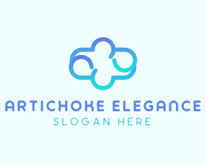 Blue Gradient Cloud logo design