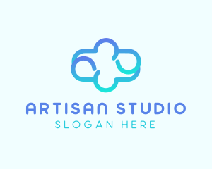 Blue Gradient Cloud logo design