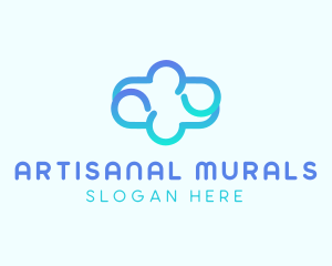 Blue Gradient Cloud logo design