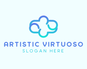 Blue Gradient Cloud logo design