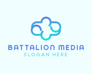 Blue Gradient Cloud logo design