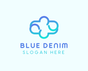 Blue Gradient Cloud logo design