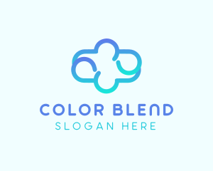 Blue Gradient Cloud logo design