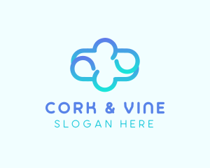 Blue Gradient Cloud logo design