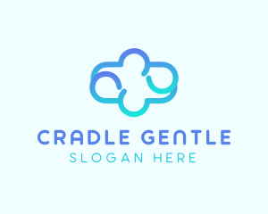 Blue Gradient Cloud logo design