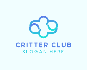 Blue Gradient Cloud logo design