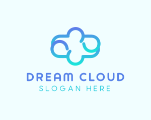 Blue Gradient Cloud logo design