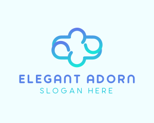 Blue Gradient Cloud logo design