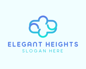 Blue Gradient Cloud logo design