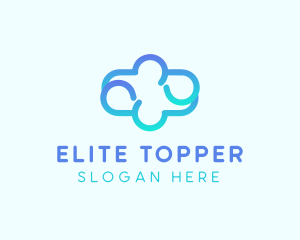 Blue Gradient Cloud logo design