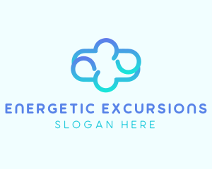 Blue Gradient Cloud logo design