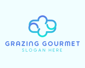 Blue Gradient Cloud logo design