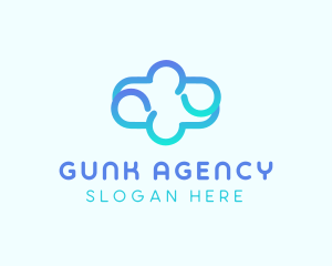 Blue Gradient Cloud logo design