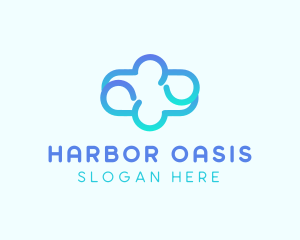 Blue Gradient Cloud logo design