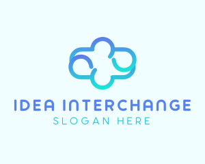 Blue Gradient Cloud logo design