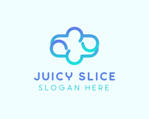 Blue Gradient Cloud logo design