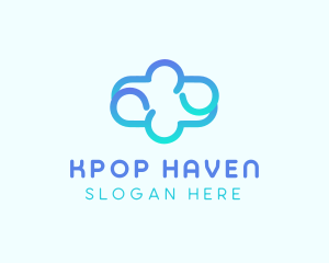 Blue Gradient Cloud logo design