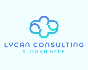 Blue Gradient Cloud logo design