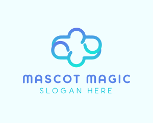 Blue Gradient Cloud logo design