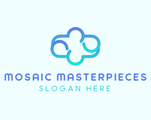 Blue Gradient Cloud logo design