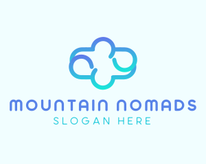 Blue Gradient Cloud logo design