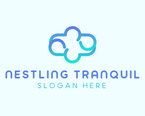 Blue Gradient Cloud logo design