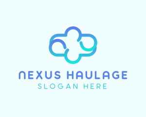 Blue Gradient Cloud logo design