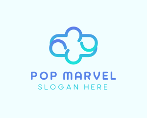 Blue Gradient Cloud logo design