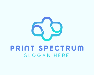 Blue Gradient Cloud logo design