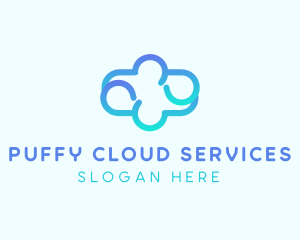 Blue Gradient Cloud logo design