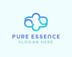 Blue Gradient Cloud logo design