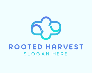 Blue Gradient Cloud logo design