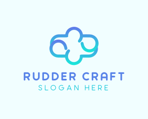 Blue Gradient Cloud logo design