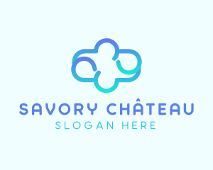 Blue Gradient Cloud logo design