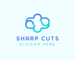 Blue Gradient Cloud logo design