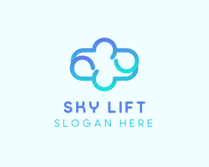 Blue Gradient Cloud logo design