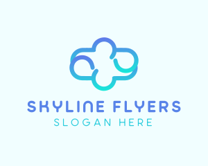 Blue Gradient Cloud logo design