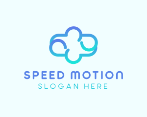 Blue Gradient Cloud logo design