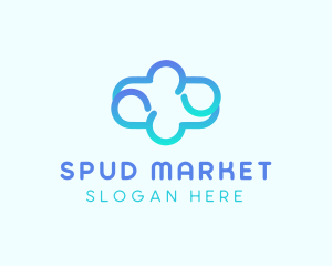 Blue Gradient Cloud logo design