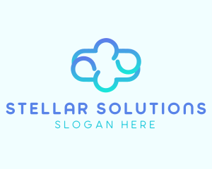 Blue Gradient Cloud logo design