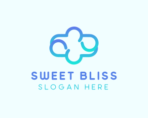 Blue Gradient Cloud logo design