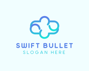 Blue Gradient Cloud logo design