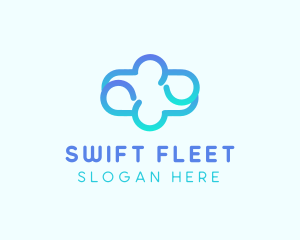 Blue Gradient Cloud logo design