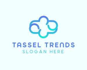 Blue Gradient Cloud logo design