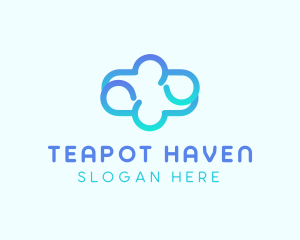 Blue Gradient Cloud logo design