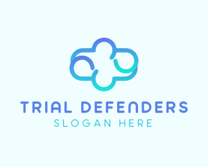 Blue Gradient Cloud logo design