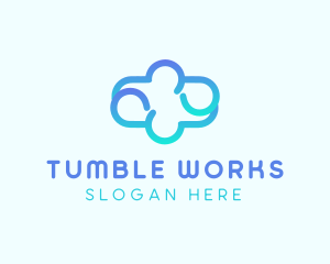 Blue Gradient Cloud logo design