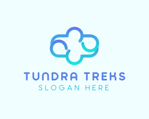 Blue Gradient Cloud logo design