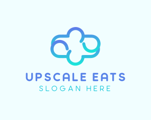 Blue Gradient Cloud logo design