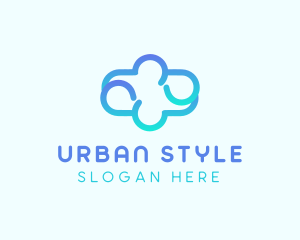 Blue Gradient Cloud logo design